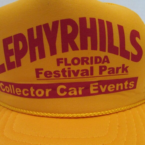 Vintage Zepherhills Florida Festival Park Collector Car Event Trucker Hat NWOT - Picture 5 of 7